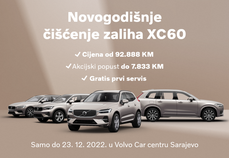 Novogodišnje čišćenje zaliha Volvo XC60 u Volvo Car centru Sarajevo
